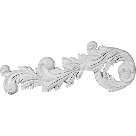 Ekena Millwork 17 3/4"W x 7 3/8"H x 1 1/8"P Paris Scroll Onlay, Right ONL17X07X01PA-R